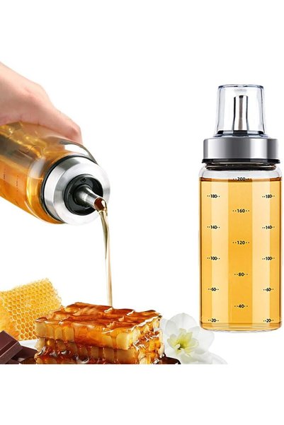 Generic Goodern Honey Dispenser No Drip,Glass Maple Syrup Dispenser,Oil Conta...