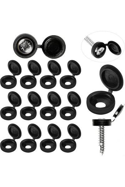 Generic Screw Cover Caps Hinged Plastic Screw Caps Fold Screw Snap Covers Was...