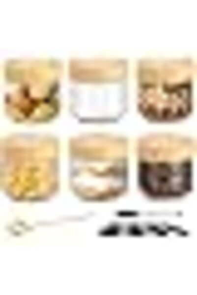 Generic 10oz Glass Overnight Oats Containers with Bamboo Lids, 6 Pack – Wide ...