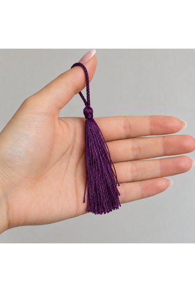Renk İthalat Ciucuri din frânghie violet Pachet de 100 de bucăți Accesorii pentru mărgele de rugăciune Ornament de decorare
