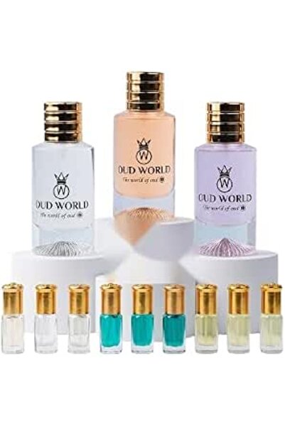 OUD WORLD Combo Set 44, Blue Oud, Hudson Valley & Sweet Coffee Vanilla, Unise...