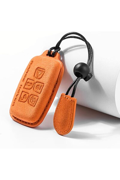 Generic 5 Buttons Suede Key Fob Cover with Lanyard Fit for Land Rover Ranger ...