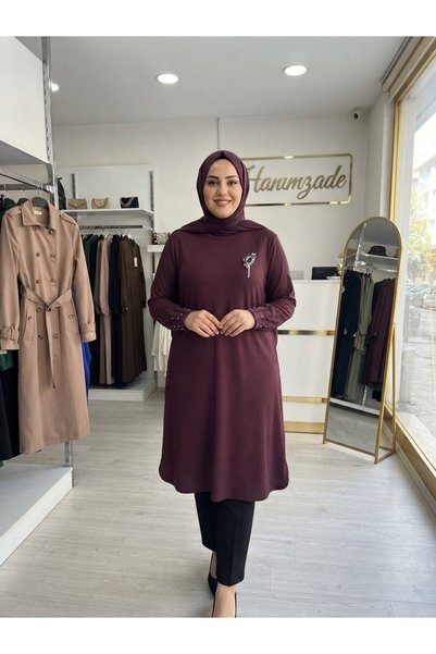 HanımZadeGiyim Büyük beden fitilli Triko tunik
