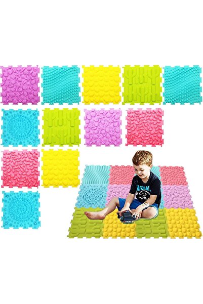 Generic Sensory Mat for Children, Fun Rainbow Set of Sensory Mat Assorted Pat...