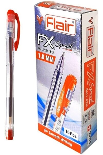 Generic FX Speed 1.0mm Ball Point Pens 10-Piece Set, Red