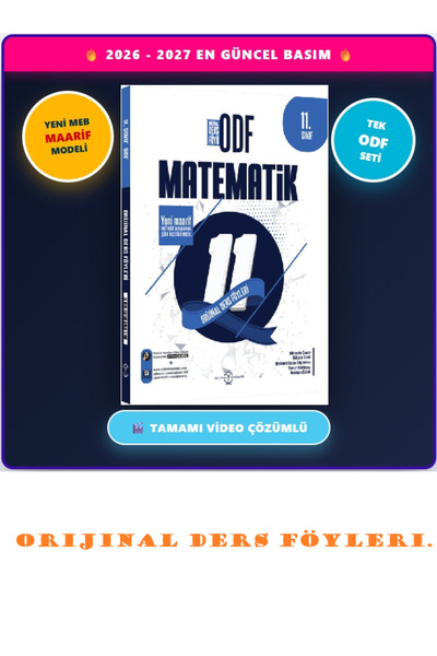 Orijinal Yayınları Orjinal 11. Sınıf Matematik ODF Seti - Yeni Maarif Müfreda...