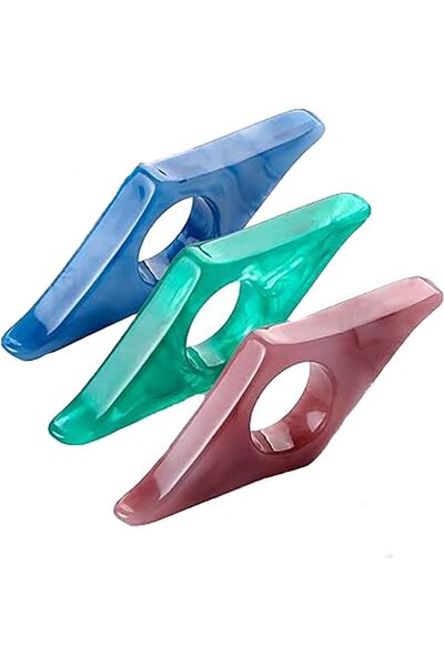 Generic 3 قطع حامل صفحات كتاب للإبهام - فاصل كتاب من الراتنج، حلقة قراءة مخصص...