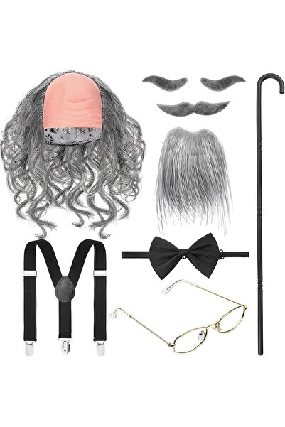 Generic Old Man Costume for Kids 100 Days of School Costume for Boys with Old...