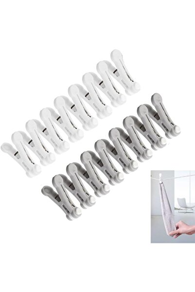 Generic 16Pcs Plastic Clothespins Utility Clothes Strong Traceless Clothes Pi...