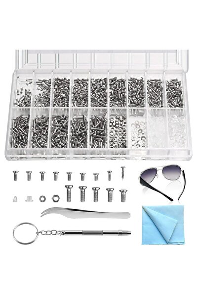 Generic Glasses Repair Kit, 1000PCS Tiny Screws and Glasses Screwdriver,Screw...