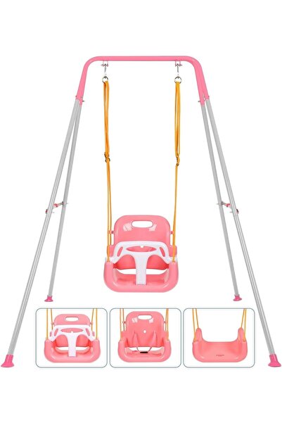 Generic 3-in-1 Toddler Swing Set, Indoor/Outdoor, 90 kg Capacity, Ages 6 Mont...