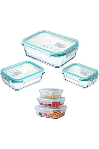 Generic Glass Meal Prep Containers (3 pcs Round) - Glass Food Storage Contain...