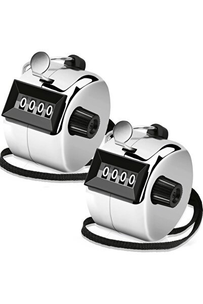 Generic 2 Pack Metal Hand Tally Clicker Counter - 4 Digit Mechanical Palm Cli...
