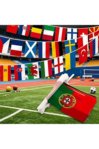 Generic أعلام معلقة لكأس العالم لكرة القدم 2026، 48 قطعة، 14 متر، مزدوجة الجو...