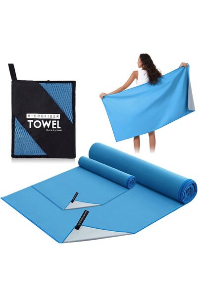 Generic Camping Towel Set, 2 Sizes Quick Dry Beach Towel, Super Absorbent Yog...