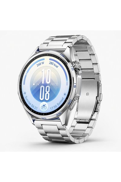 Sneezy Huawei Watch GT7 46mm İle Uyumlu Katlanır Klipsli Paslanmaz Çelik Saat...