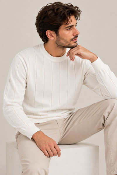 BER ŞA TRİKO PENYE Standard Fit Crew Neck Knitwear Sweater