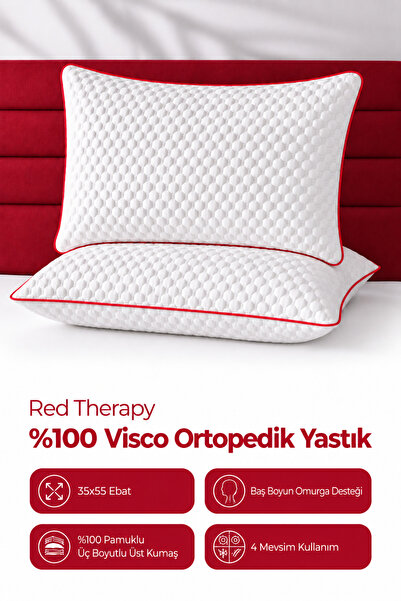 Hig Store Red Therapy 100% Visco Orthopedic Visco Pillow 55x35x15 - Στήριγμα ...