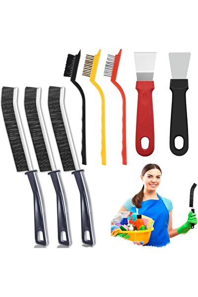 Generic 8PCS Hard Bristle Crevice Cleaning Brush,Crevice Cleaning Brushes for...