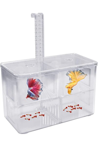 Generic Fish Breeding Isolation Box - Transparent Double Layer Floating Aquar...
