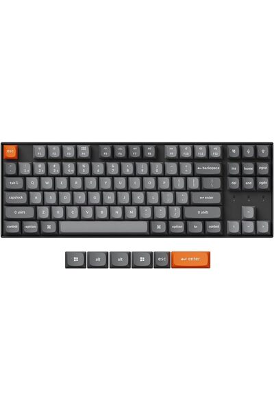 Generic K8 Max QMK Wireless Mechanical Keyboard – 87-Key TKL (80%) ISO, Tri-M...