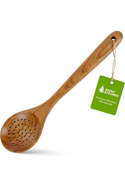 Generic Wooden Spoons, Teak Wood Oil Spoon, Serving Spoon for Kitchen Cooking