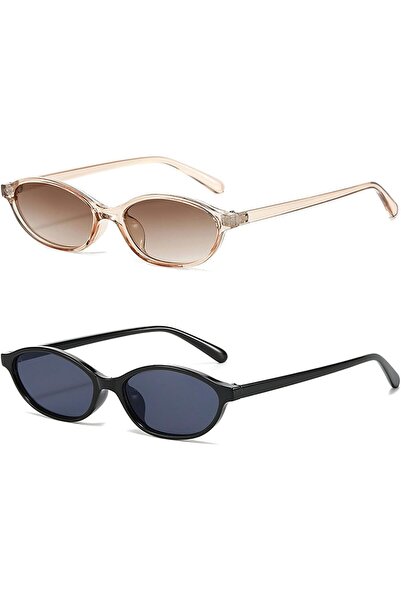 Generic Retro Oval Sunglasses for Women Men, Vintage 90s Trendy Chic Cat Eye ...