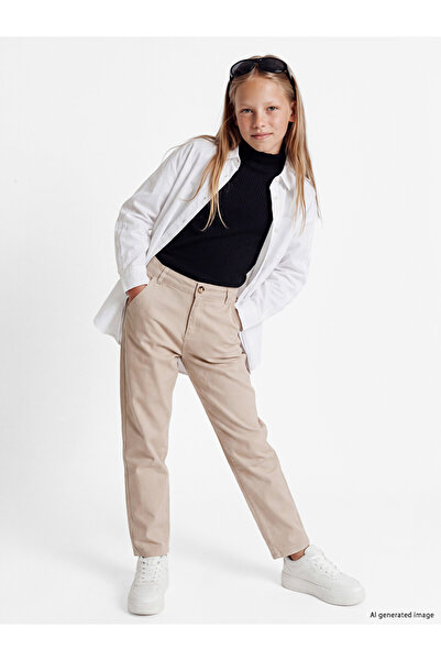 LC Waikiki Regular Fit Girls' Gabardine Trousers