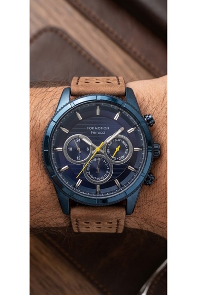 Formotion Fm.B014343 Functions Active Leather Cord Men's Wristwatch
