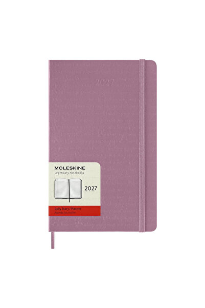Moleskine 2027 12 Ay Günlük Ajanda L Boy 13X21 Cm. Sert Kapak Majestik Pembe