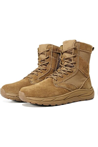 Generic Men's Women's Tactical Boots Leather Lightweight Side Zipper Outdoors...