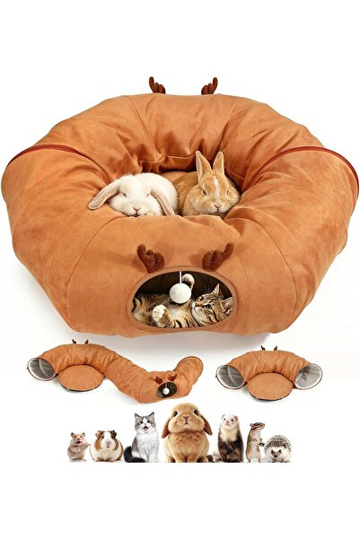 Generic Bunny Tunnel Bed, an Adorable Plush 3-in-1 Collapsible Tunnel Tubes T...