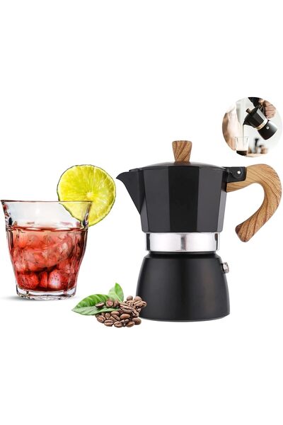 Generic Moka Pot coffee maker 300ml with 160ml Glass Coffee Cup and Manual Co...