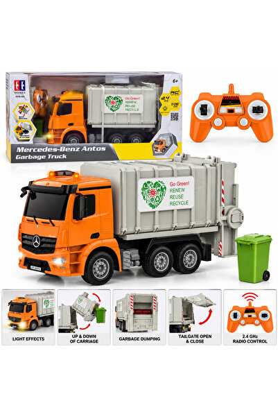 MERCEDES Camion de gunoi RC Mercedes-Benz Antos Double E E676-003, licență Me...