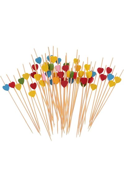 Generic Love Fruit Toothpick, 100Pcs Bamboo DIY Party Snacks Cocktail Sticks(...
