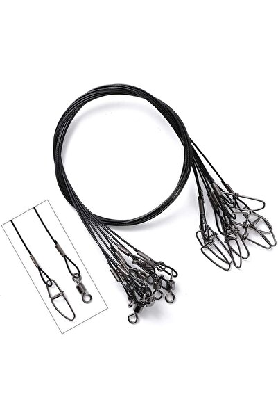 Generic 20 Pcs Fishing Leaders with Swivels, Steel Leader Fishing line, Lure ...