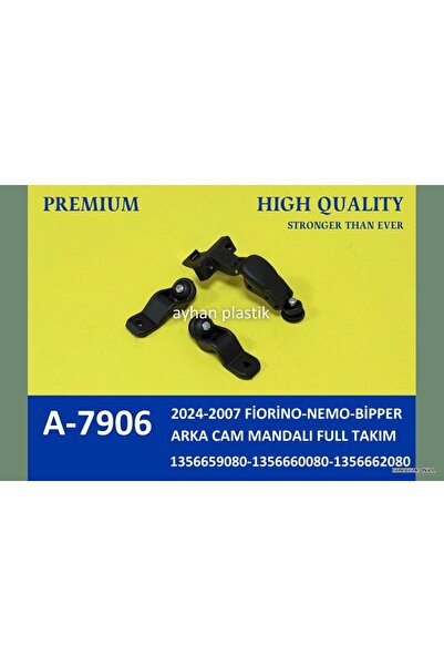 AYHAN Zngzrmll Rear Window Latch Full Set Fiat Fiorino 07-24 (175219) Psa Nem...