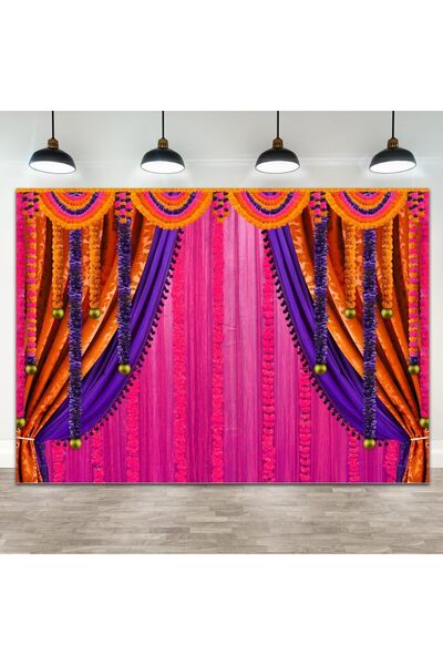 Generic Pooja Backdrop Decoration Cloth Items Indian Ganpati Puja Traditional...