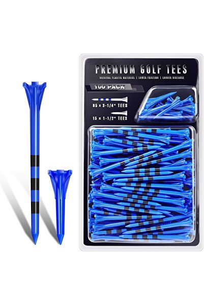 Generic Professional 5 Prongs Golf Tees 100 Pack | 85 Driver Tees with 15 Iro...