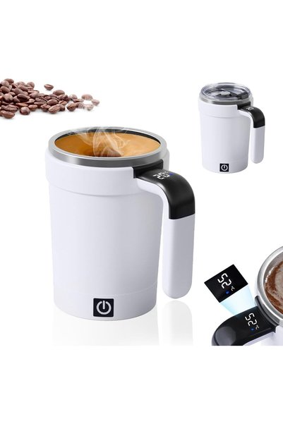 Generic كوب قهوة ذاتي التحريك مغناطيسيًا، كوب خلط من الفولاذ المقاوم للصدأ، ق...