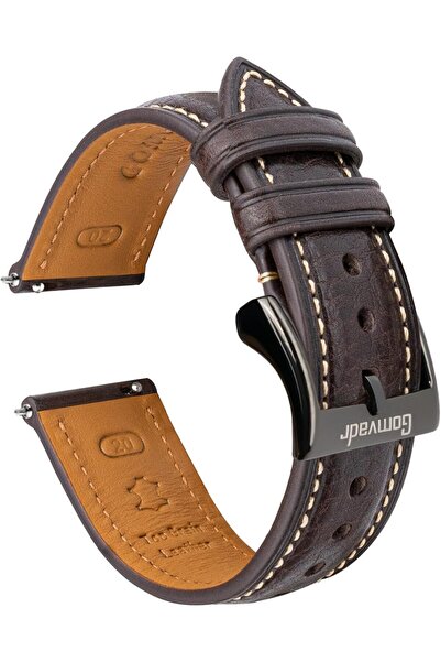 Generic Quick Release Italian Leather Watch Band - Tuscany Vegetable-Tanned T...