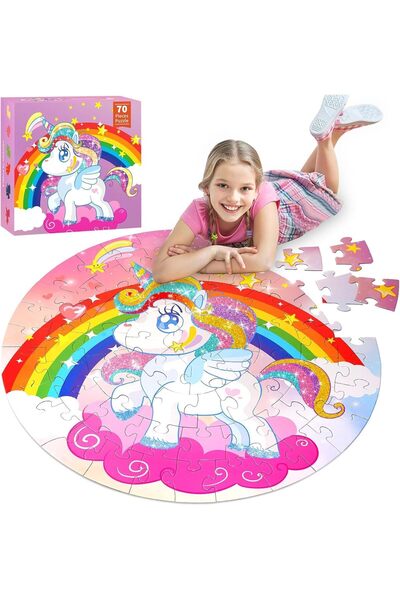 Generic Floor Puzzles for Kids Ages 4-6, Large 70 Piece Dinosaur Puzzles for ...
