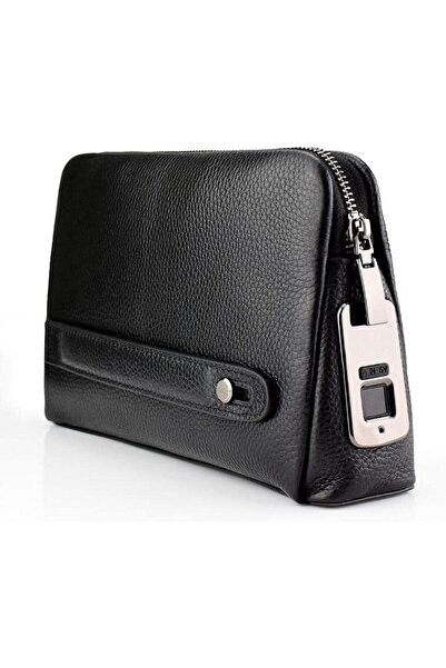 Generic Smart Men Fingerprint Anti-Theft Leather Handbag Water Proof Money Wa...