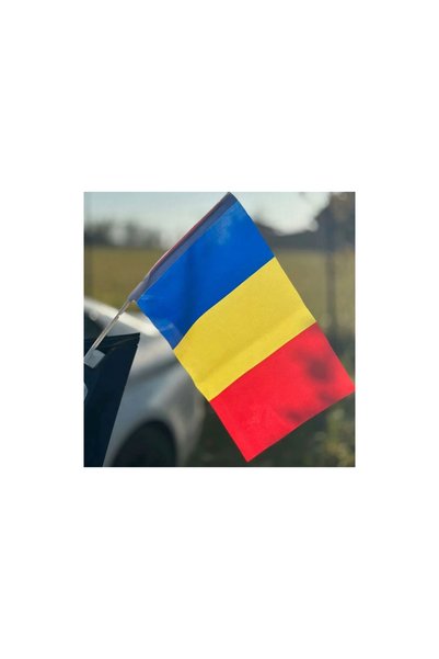 OEM Steag AUTO de masina tricolor ROMANIA 43X44 CM