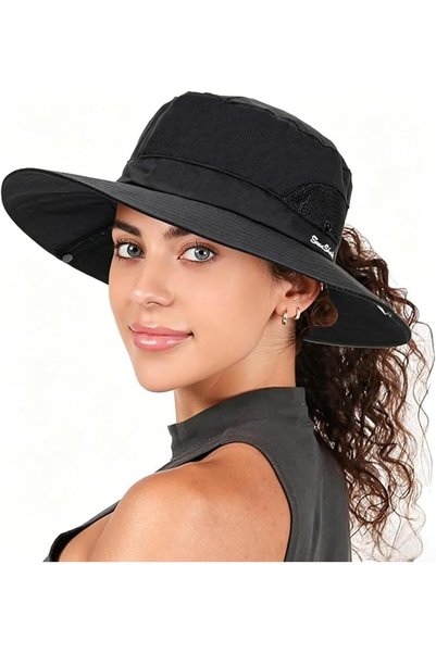 GENERAL قبعات شمسية للنساء، قبعة واسعة الحواف للحماية من الأشعة فوق البنفسجية...