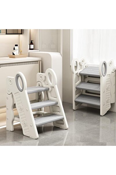 Generic Foldable Step Stool for Bathroom Sink, Adjustable 3 Step Stool for Ki...