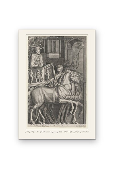 OEM Poster Carton 250g A4, Gravura Antica Romana Procesiune Triumfala 1583, A...