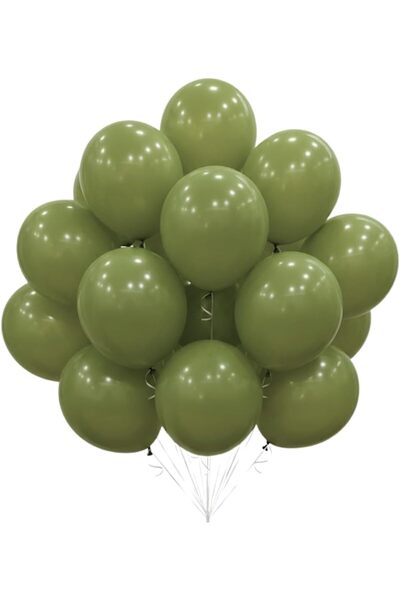 Generic بالونات WP باللون الأخضر الزيتوني مقاس 10 بوصات، عبوة تحتوي على 20 با...