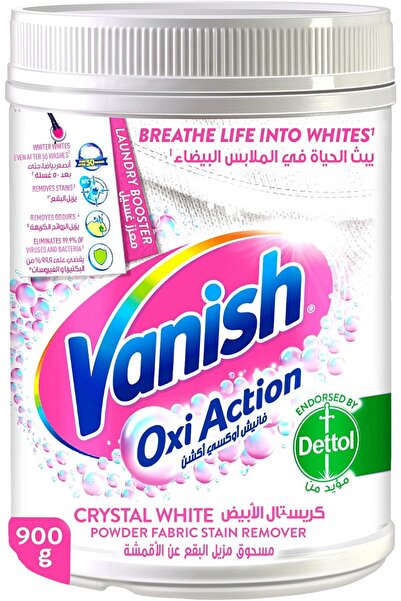 Vanish Oxi Action Crystal Whites Stain Remover Powder, 900g