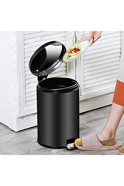Generic Stainless Steel Pedal Bin,Classic Round Pedal Trash Can with Soft-Clo...